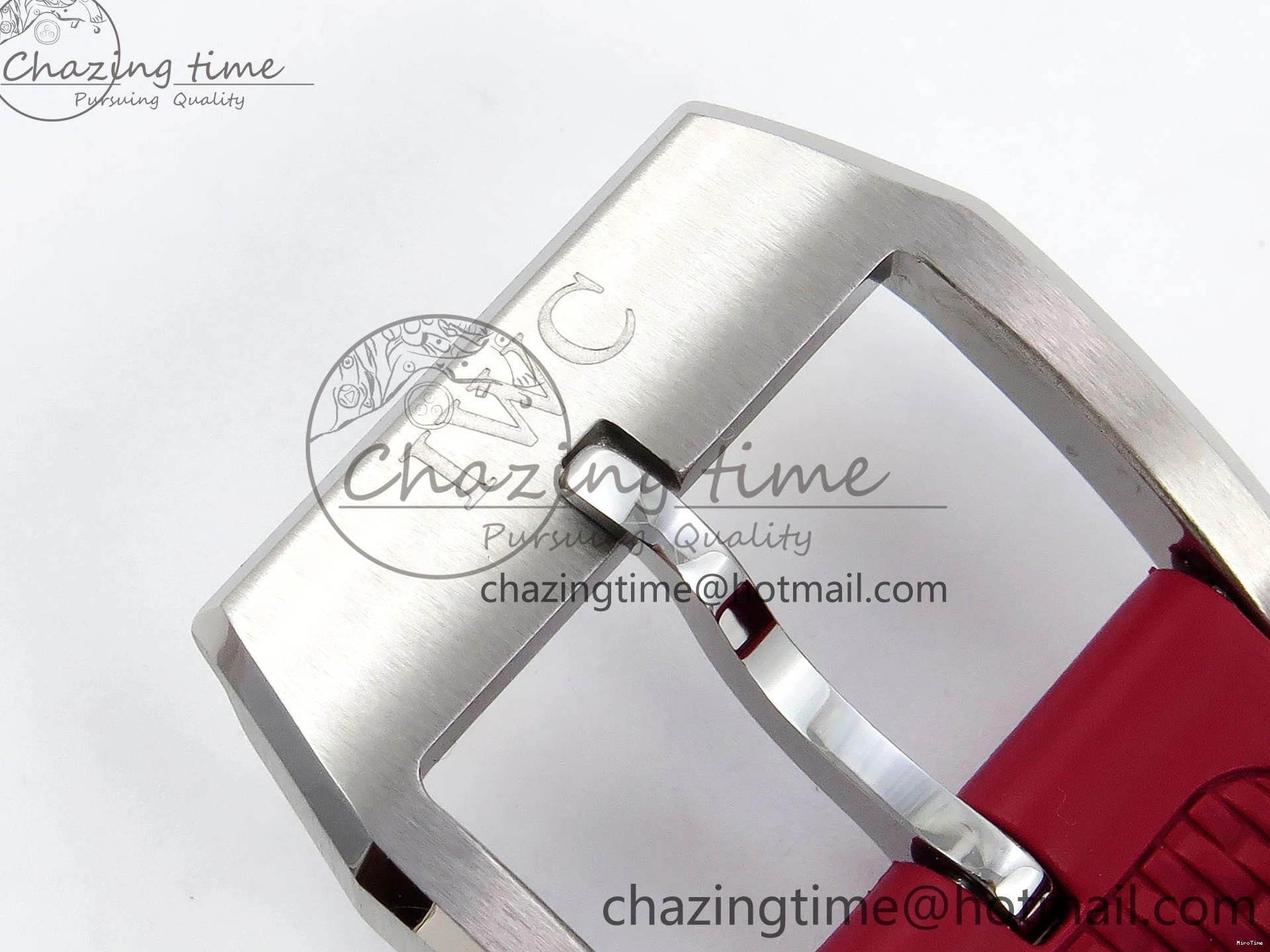 MIROTIME 0301 Reliable Portuguese Chrono IW3716 Z+F 1:1 Best Edition Red Dial on Red Rubber Strap A 7015